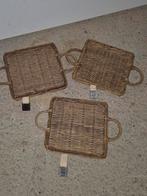 Riviera maison rattan dienblaadjes rattan tray's, Ophalen of Verzenden, Zo goed als nieuw