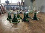 Roemer glazen op groen gedraaide voet, Verzamelen, Glas en Borrelglaasjes, Overige typen, Ophalen of Verzenden