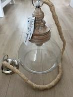 NIEUW! hanglamp glas met touw, hout & chroom / Light&Living, Ophalen, Nieuw, Glas, 75 cm of meer