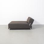 1x Leolux Collana Ligbank Antraciet Stof - Chroom, Niet ingevuld, 125 tot 150 cm, Overige maten, Niet ingevuld