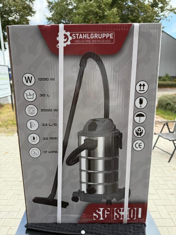 Stahlgruppe SG IS 30 L Nat/Droog stofzuiger, Witgoed en Apparatuur, Stofzuigers, Nieuw, Stofzuiger, 1200 tot 1600 watt, Reservoir