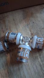 Uponor s-press plus perskoppelling16-16-16mm €50,- per doos, Doe-het-zelf en Verbouw, Verwarming en Radiatoren, Minder dan 30 cm