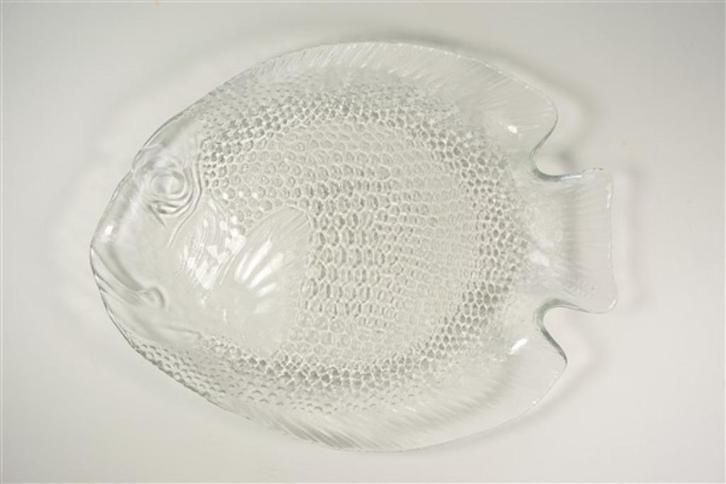 Glazen visschaal / bord Arcoroc, Huis en Inrichting, Woonaccessoires | Schalen en Manden, Gebruikt, Schaal, Overige vormen, Glas