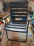 2 Retro Bruine Klapstoelen, Huis en Inrichting, Stoelen, Ophalen, Kunststof, Gebruikt, Twee