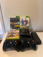 xbox 360 met 3 spellen+ 3 controllers, Spelcomputers en Games, Verzenden, Gebruikt, Met 3 controllers of meer, Met games