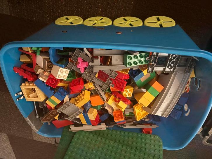 Grote partij Duplo met treinset, Kinderen en Baby's, Speelgoed | Duplo en Lego, Gebruikt, Duplo, Losse stenen, Ophalen of Verzenden
