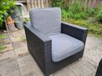 Lounge stoel grijs makkelijk in onderhoud, Tuin en Terras, Tuinstoelen, Ophalen, Zo goed als nieuw, Kunststof