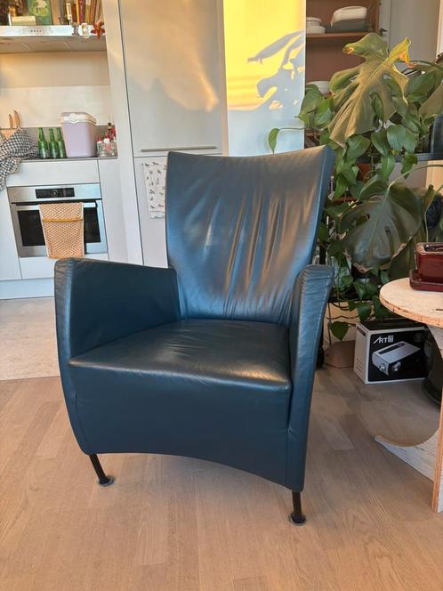 Montis Windy Leren Stool, Huis en Inrichting, Fauteuils, Zo goed als nieuw, Leer, 50 tot 75 cm, 75 tot 100 cm, Ophalen