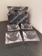 4 kristallen asbakken Val Saint Lambert, Antiek en Kunst, Antiek | Glas en Kristal, Ophalen of Verzenden