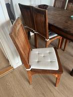 6 eettafelstoelen, Huis en Inrichting, Stoelen, Gebruikt, Bruin, Ophalen of Verzenden, Vijf, Zes of meer stoelen