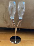 Champagneglazen Moët & Chandon Philippe Di Meo in rvs houder, Verzamelen, Ophalen of Verzenden, Zo goed als nieuw, Overige typen