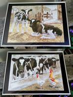 Set Friese Schilderijen - Koe / Koeien Decor - Wiebe v/d Zee, Ophalen of Verzenden, Zo goed als nieuw