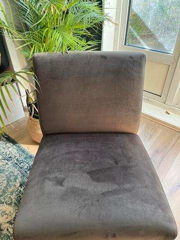 Bruine velvet fauteuil  beschikbaar voor biedingen
