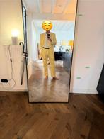 Linnen zacht geel pak (handgemaakt, Kleding | Heren, Kostuums en Colberts, Ophalen of Verzenden, Zo goed als nieuw, Geel