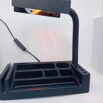 Spaceage organizer met zwanen hals lamp beschikbaar voor biedingen