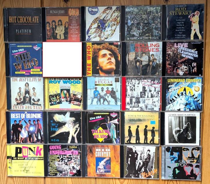 40 Pop & rock CD's te koop. 5 euros per CD., Cd's en Dvd's, Cd's | Pop, Gebruikt, 1980 tot 2000, Ophalen of Verzenden