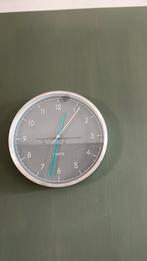 Wandklok zilver grijs klok 🕰️ 🔔, Ophalen of Verzenden, Zo goed als nieuw