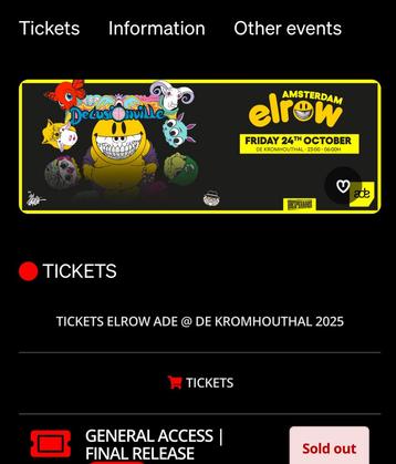 Elrow Festival ADE 2025 Delusionville tickets beschikbaar voor biedingen
