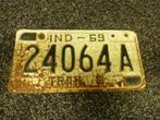 Kentekenplaat licenseplate Indiana 1969 1 USA, Verzenden, Gebruikt, Auto's