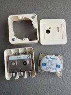TV/Coax Wandcontactdoos Technetix DIO-01, Ophalen of Verzenden, Gebruikt, Minder dan 2 meter, Tv-kabel