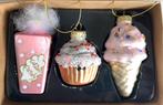 Kerstbal ornament; cupcake, ijsje, suikerspin, Diversen, Kerst, Ophalen of Verzenden, Zo goed als nieuw