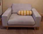 Loveseat/fauteuil lichtgrijs, Ophalen, 75 tot 100 cm, Zo goed als nieuw, 100 tot 125 cm