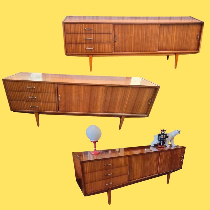 Vintage lowboards dressoirs meerdere op voorraad, Huis en Inrichting, Kasten | Dressoirs, 25 tot 50 cm, Ophalen