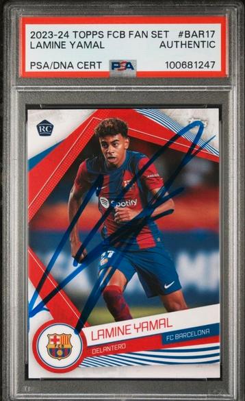 Lamine Yamal Gesigneerde Topps Rookie PSA beschikbaar voor biedingen