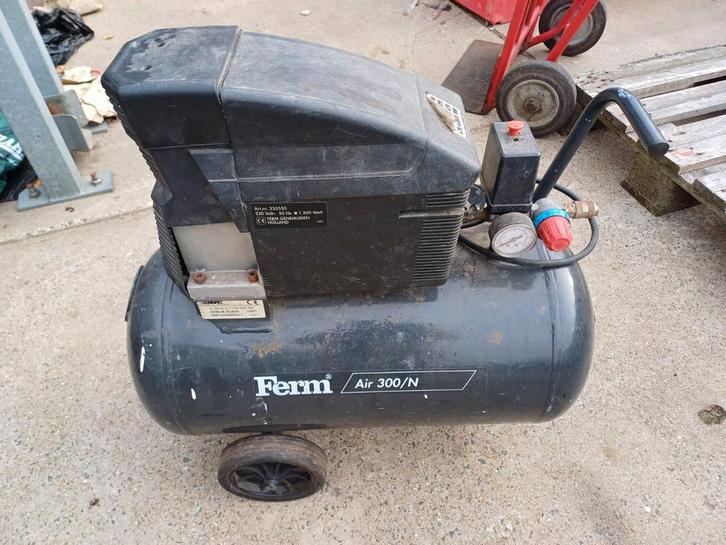 Compressor  FERM AIR 300/ N 1100 w
Compressor
In goeden, Doe-het-zelf en Verbouw, Compressors, Gebruikt, Minder dan 25 liter, Minder dan 200 liter/min
