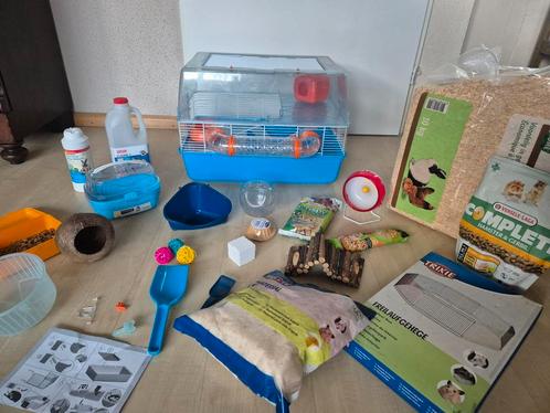 Hamsterkooi met veel extra's, Dieren en Toebehoren, Knaagdieren en Konijnen | Hokken en Kooien, Zo goed als nieuw, Kooi, Minder dan 60 cm