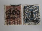 Duitse Rijk, 2 Inflatie-Dienstzegels 1923. (Spacefillers), Postzegels en Munten, Postzegels | Europa | Duitsland, Ophalen, Overige periodes
