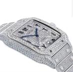 Moissanite Cartier Santos / VVS / Zwitsers uurwerk /Bussdown, Ophalen of Verzenden, Zo goed als nieuw