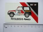 sticker Mitsubishi 4WD 4x4 race paris dakar rally nikon art, Overige typen, Zo goed als nieuw, Verzenden