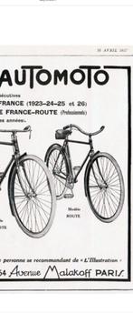 Zeer oude Automoto fiets, Ophalen