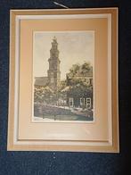 Afbeelding van de Westerkerk in nette lijst., Antiek en Kunst, Kunst | Schilderijen | Klassiek, Ophalen