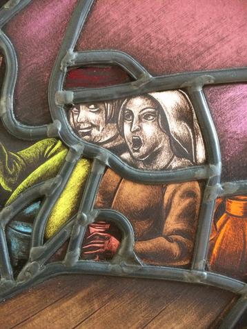 OUD Glas in lood uit Belgié FRANS VAN IMMERSEEL beschikbaar voor biedingen