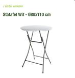 3 statafels wit, Ophalen of Verzenden, Zo goed als nieuw