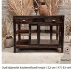 keukeneiland, vitrinekast, Huis en Inrichting, Tafels | Sidetables, Ophalen, 100 tot 150 cm, Glas, Nieuw