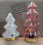 Lampen in de vorm van een kerstboom van glas 2 stuks, Ophalen, Zo goed als nieuw