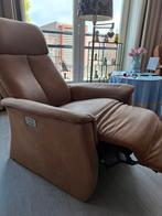 Elektrische Relaxstoel Nubuckleer, Huis en Inrichting, Gebruikt, Ophalen of Verzenden, 75 tot 100 cm, Modern