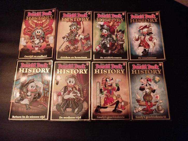 Prachtige complete set Donald Duck HISTORY pockets 8-delig, Boeken, Strips | Comics, Zo goed als nieuw, Complete serie of reeks