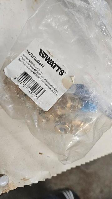 Watts keerklep, messing, 2x knel, 22mm beschikbaar voor biedingen