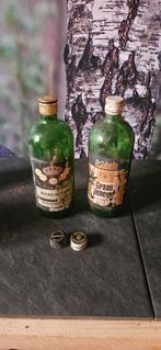 Twee antieke flessen, Beerenburgh en Jenever, Antiek en Kunst, Ophalen of Verzenden