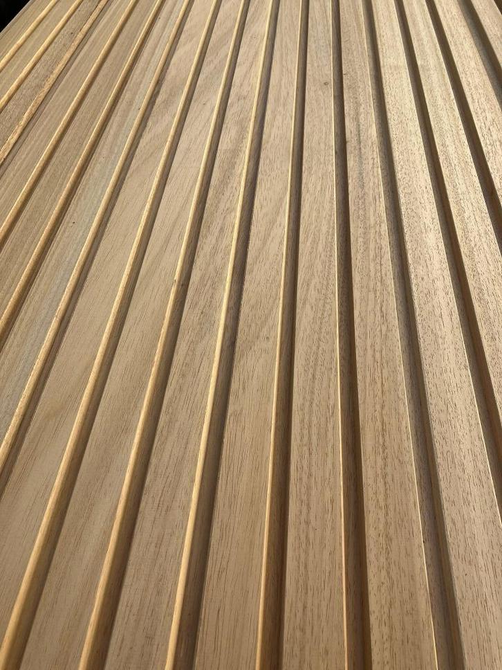 Thermo Ayous 2.5x14.5x455cm Triple blokprofiel BUITENKANSJE, Tuin en Terras, Tuinschermen, Nieuw, Hout, 200 cm of meer, Minder dan 100 cm