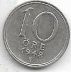 10  öre  1948  Zweden. km. 813, Ophalen of Verzenden, Overige landen, Losse munt, Zilver