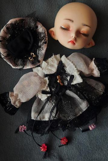 Bjd 1/8, pukifee luna gecustumized face-plate+ kleding setje beschikbaar voor biedingen