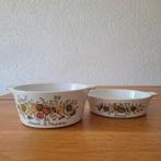 Coringware Pyroflam x2 ovenschalen L'echalote La Marjolaine, Porselein of Keramiek, Schaal, Rond, Ophalen of Verzenden