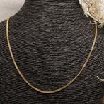 18 karaat gouden gourmet ketting, Sieraden, Tassen en Uiterlijk, Kettingen, Ophalen of Verzenden, Zo goed als nieuw, Goud, Goud