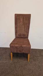 Set van 2 eetkamerstoelen, Ophalen, Zo goed als nieuw, Bruin, Stof