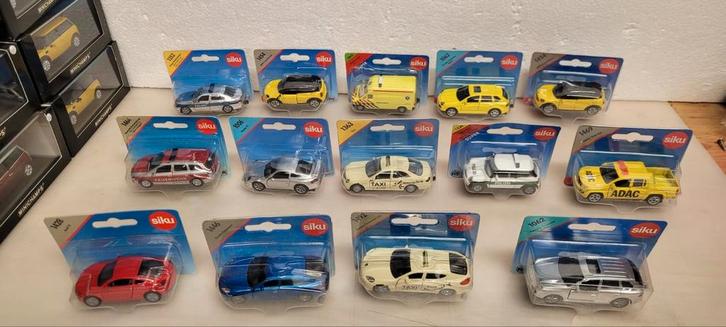 11 stuks SIKU 1/55 in blisterverpakking, Hobby en Vrije tijd, Modelauto's | Overige schalen, Zo goed als nieuw, Auto, Ophalen of Verzenden